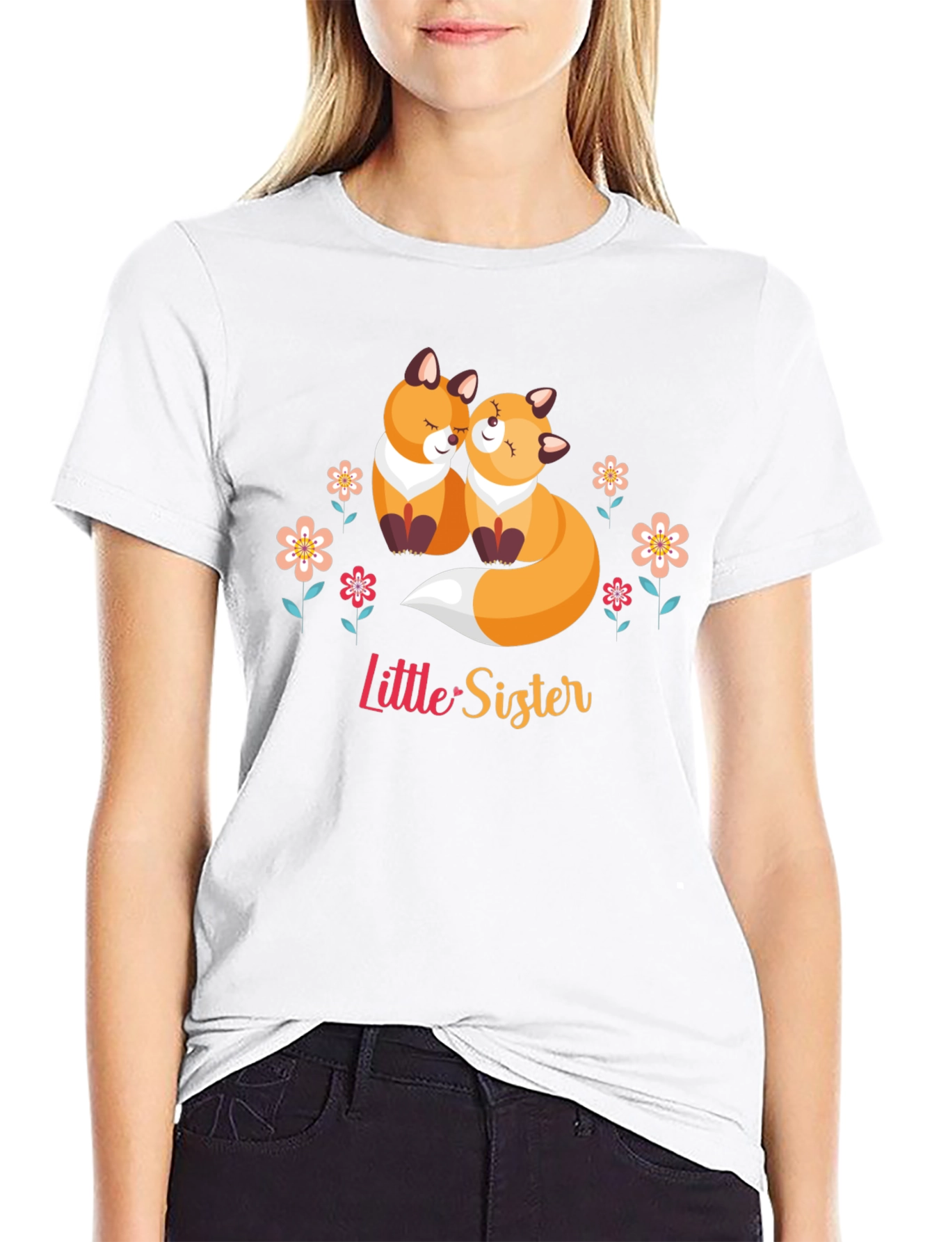Little Sister Fox Graphic T-Shirt