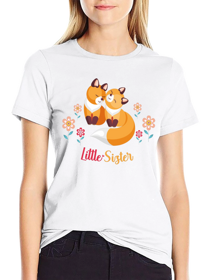 Little Sister Fox Graphic T-Shirt