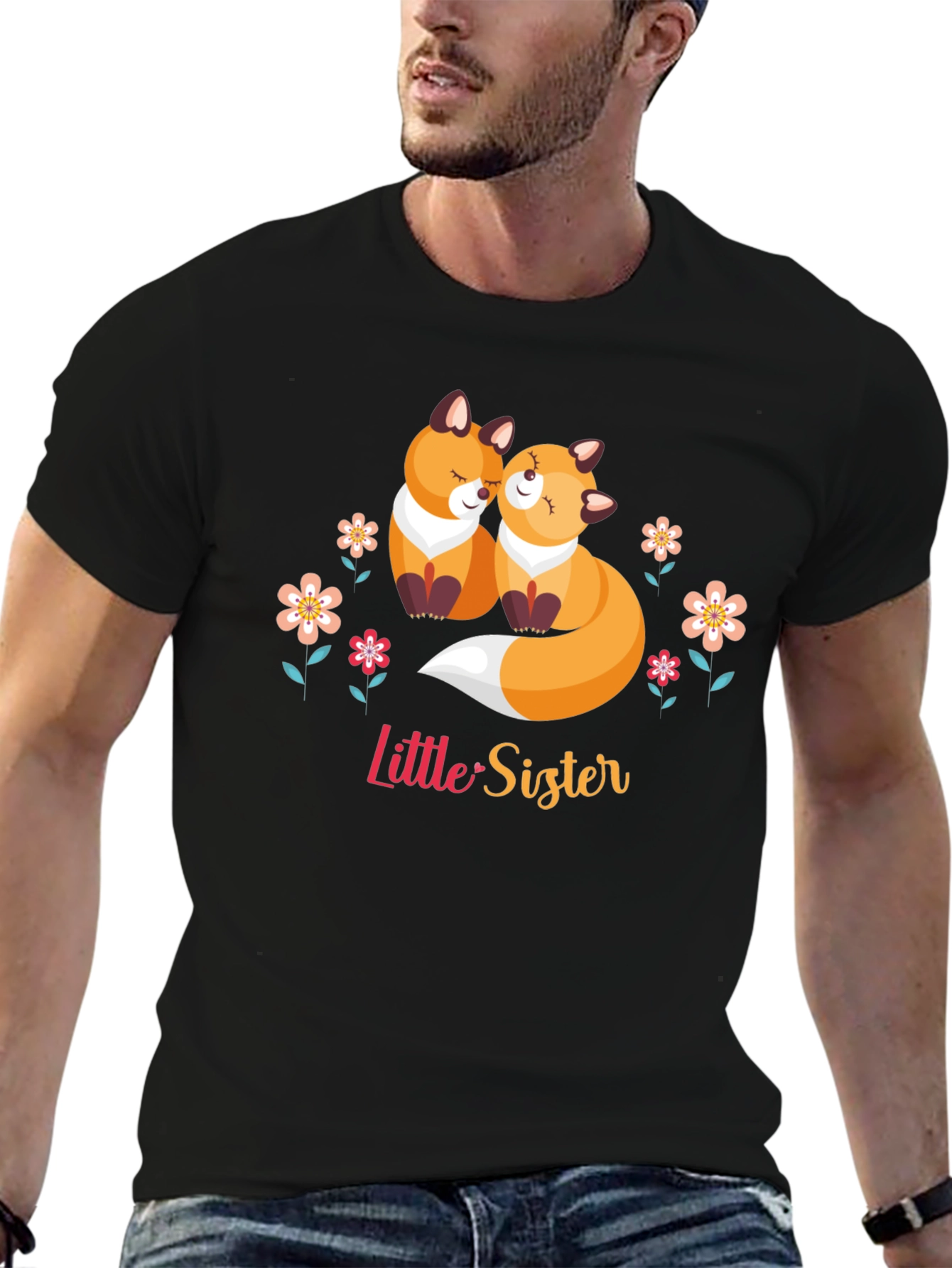 Little Sister Fox Graphic T-Shirt