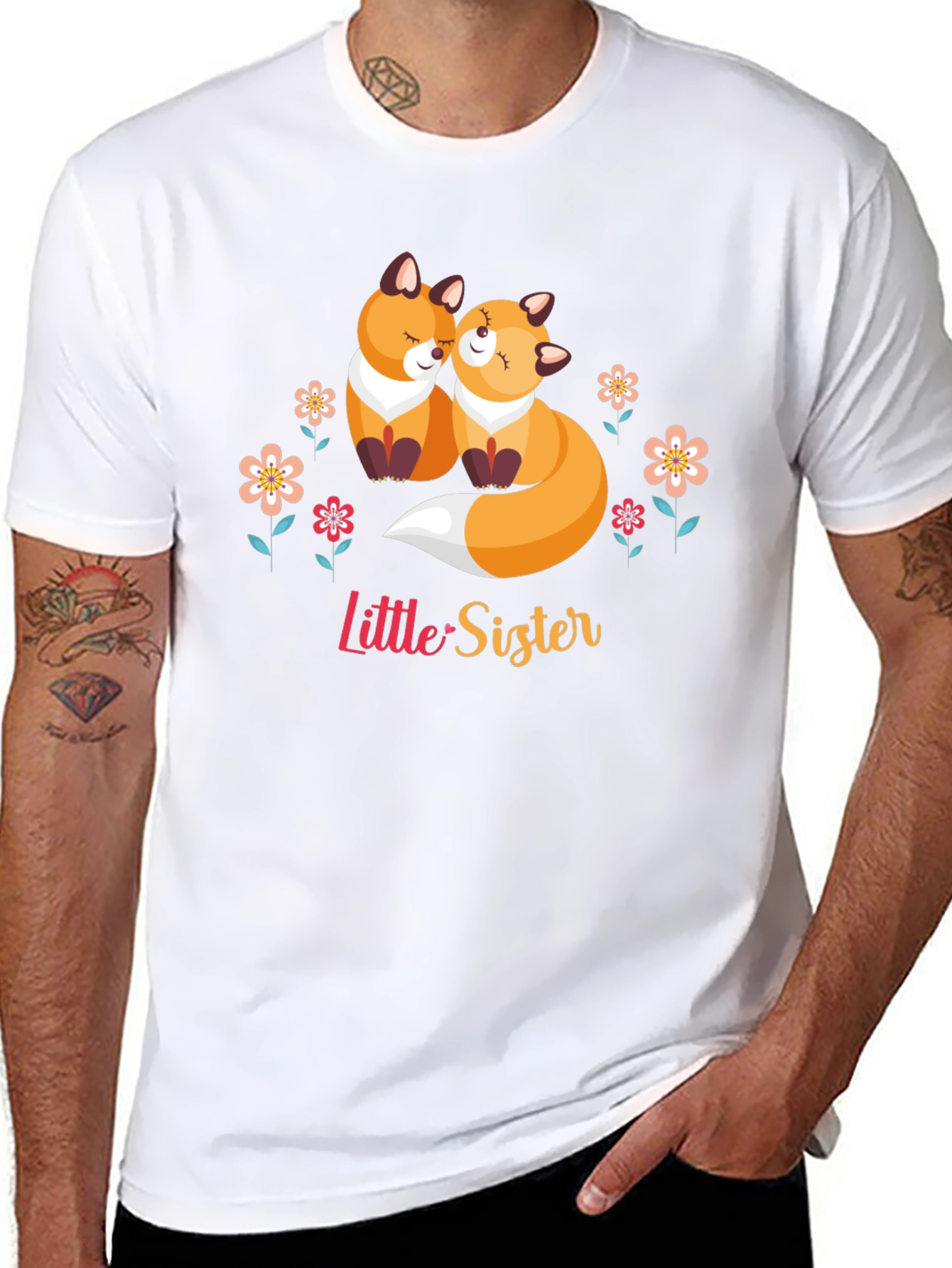 Little Sister Fox Graphic T-Shirt