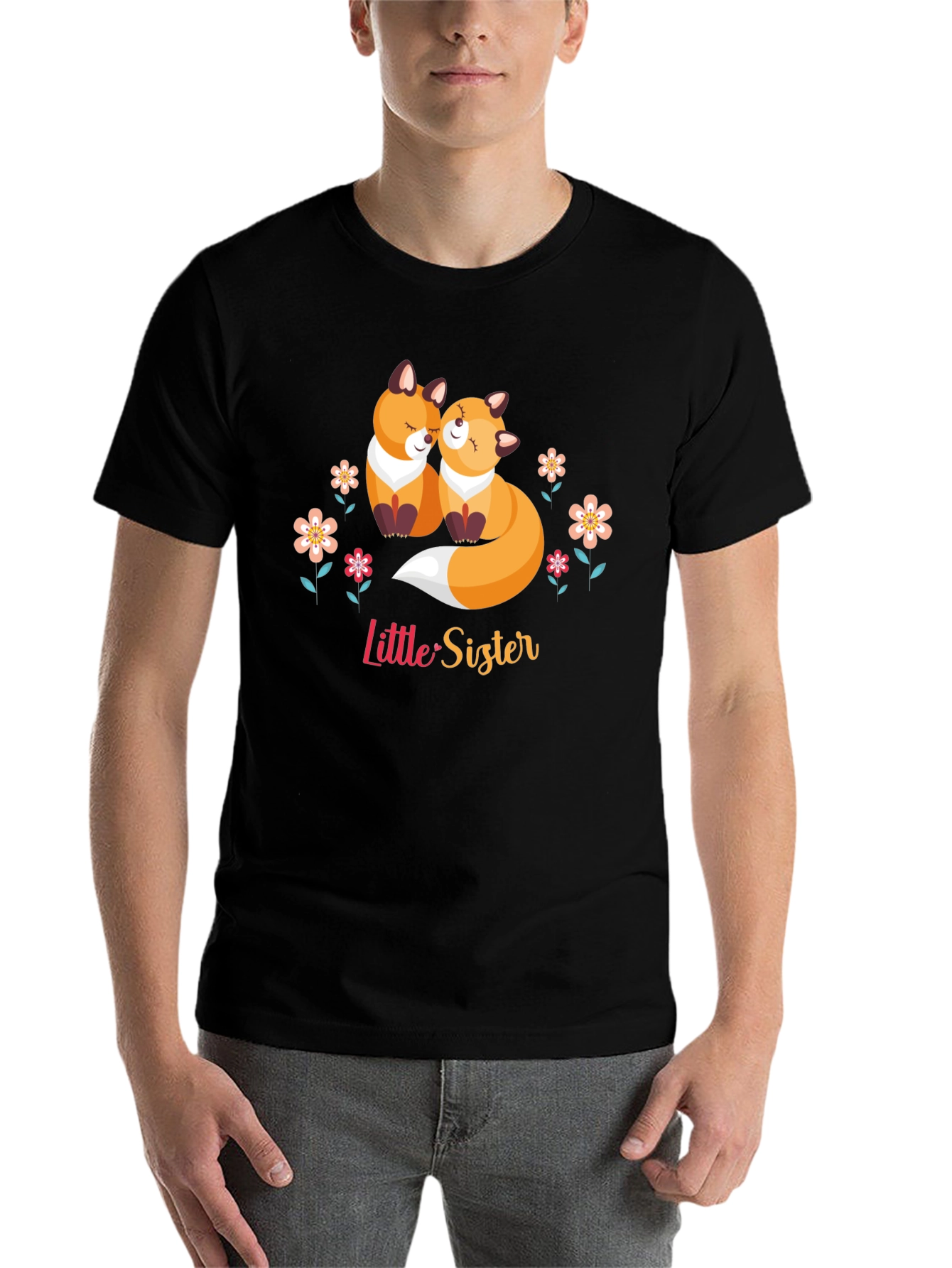 Little Sister Fox Graphic T-Shirt