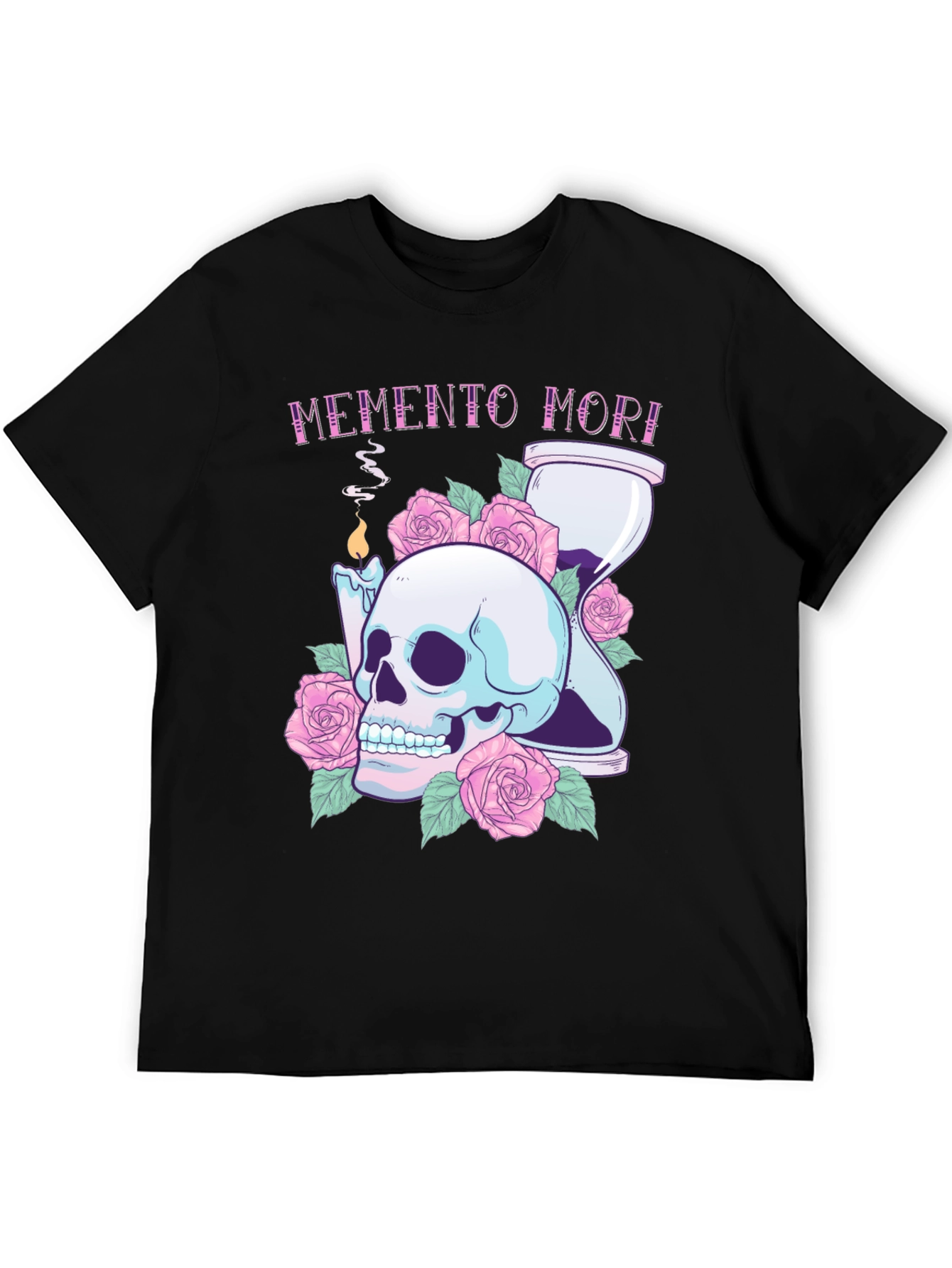 Memento Mori Skull & Roses Graphic Tee