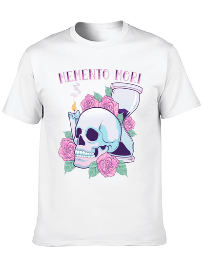 Memento Mori Skull & Roses Graphic Tee