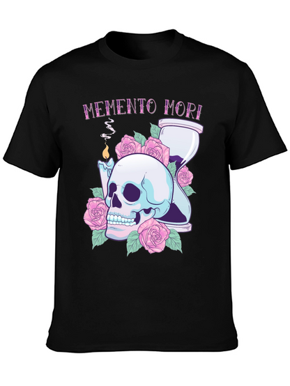 Memento Mori Skull & Roses Graphic Tee