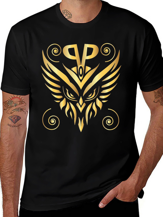 Golden Owl Logo Black T-Shirt