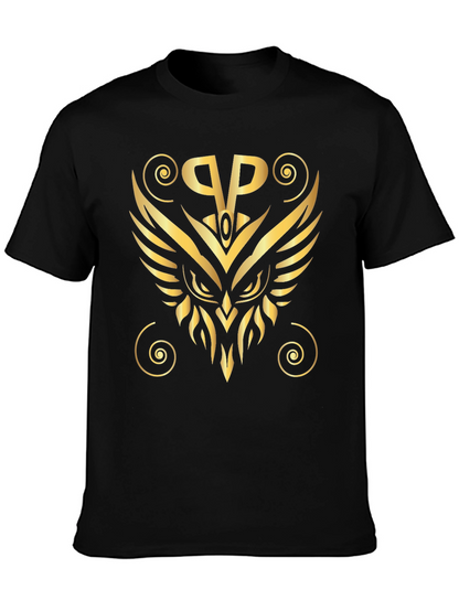 Golden Owl Logo Black T-Shirt