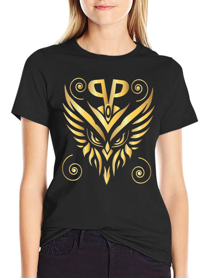 Golden Owl Logo Black T-Shirt