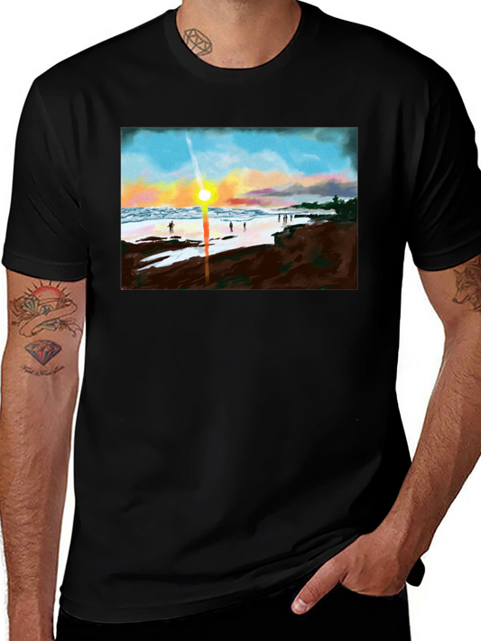 Sunset Beach T-Shirt - Coastal Design