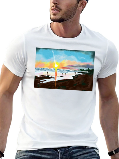 Sunset Beach T-Shirt - Coastal Design