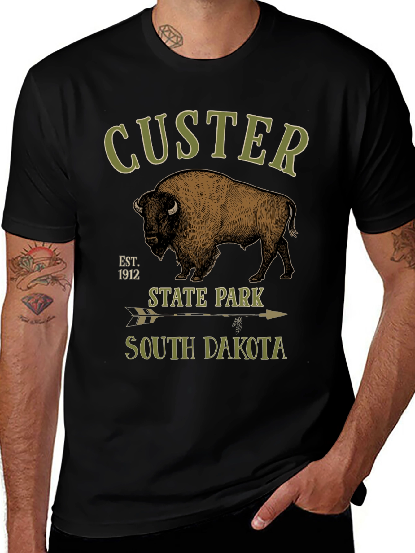 Custer State Park T-Shirt - Bison Design