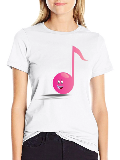 Funny Musical Note Black T-Shirt