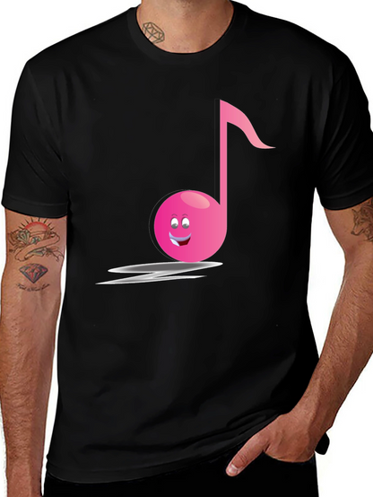 Funny Musical Note Black T-Shirt