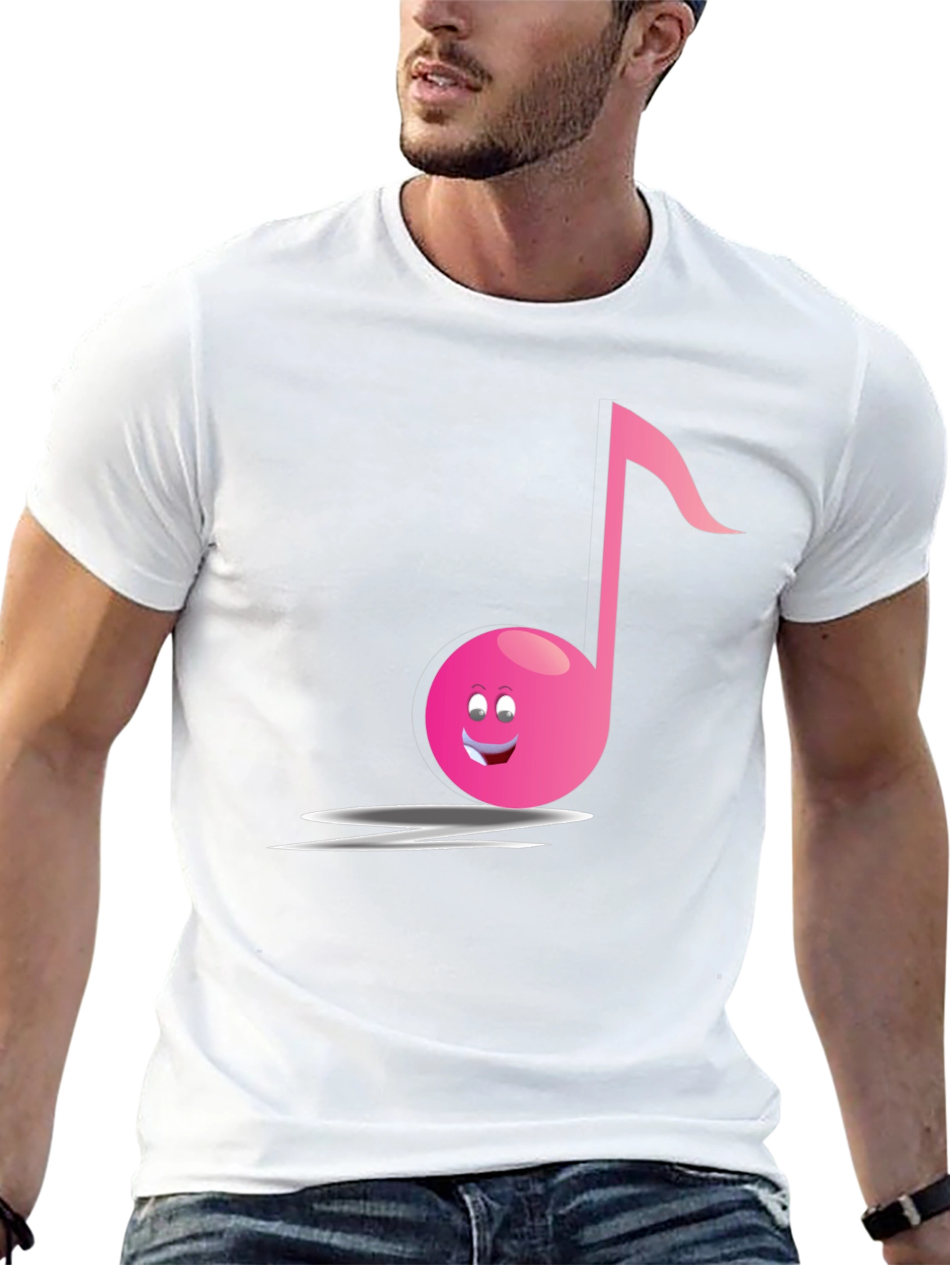 Funny Musical Note Black T-Shirt