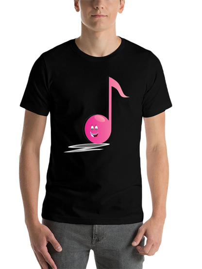 Funny Musical Note Black T-Shirt