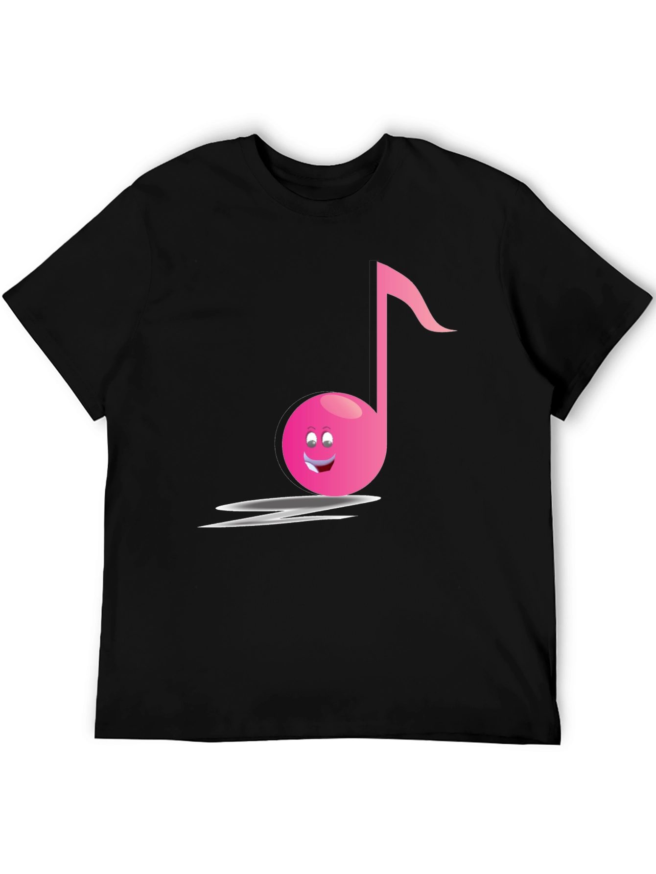 Funny Musical Note Black T-Shirt