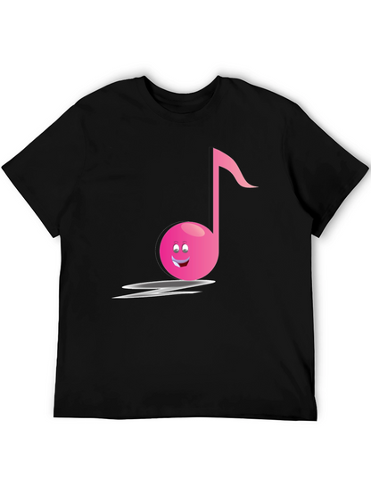 Funny Musical Note Black T-Shirt