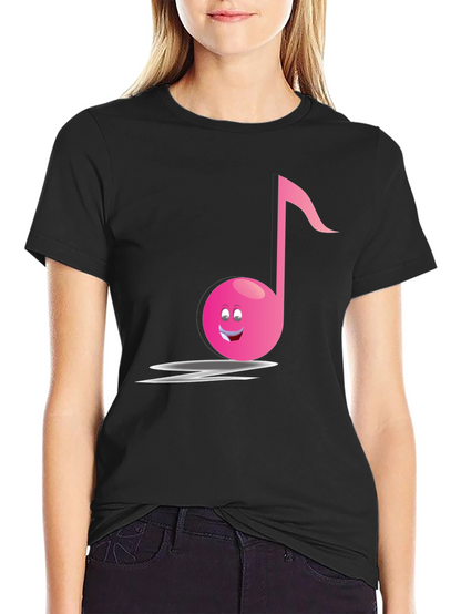 Funny Musical Note Black T-Shirt