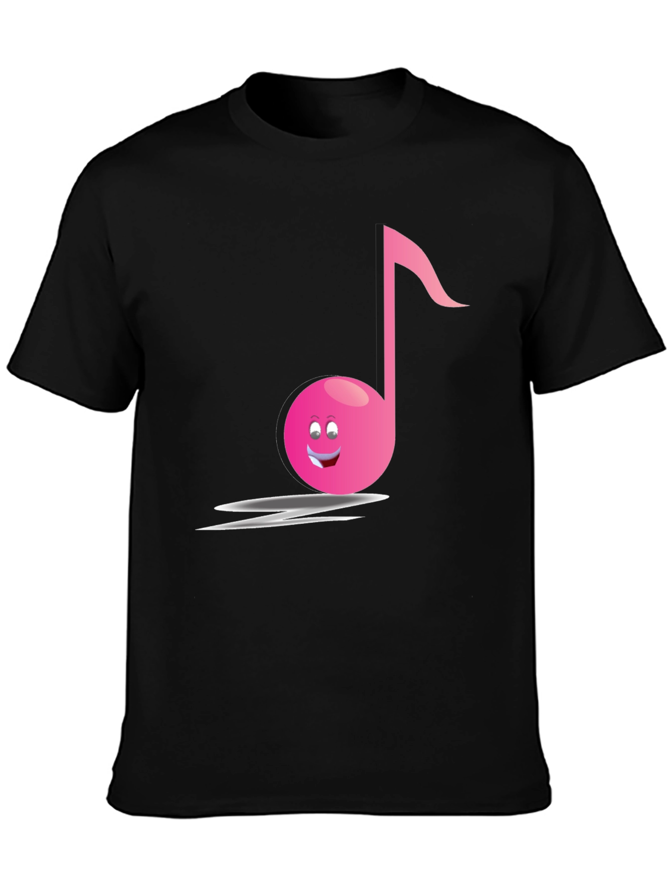 Funny Musical Note Black T-Shirt