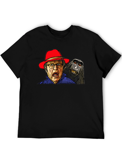 Strange Mens T-Shirt with Monkey