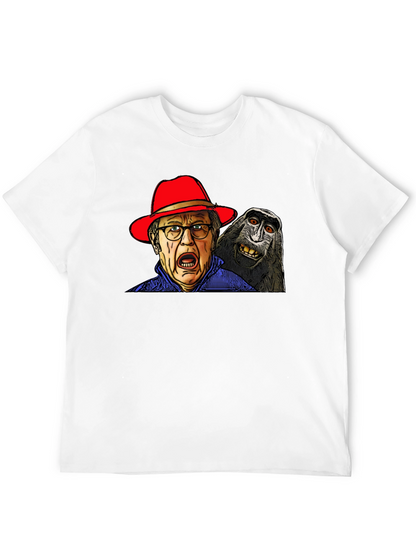 Strange Mens T-Shirt with Monkey