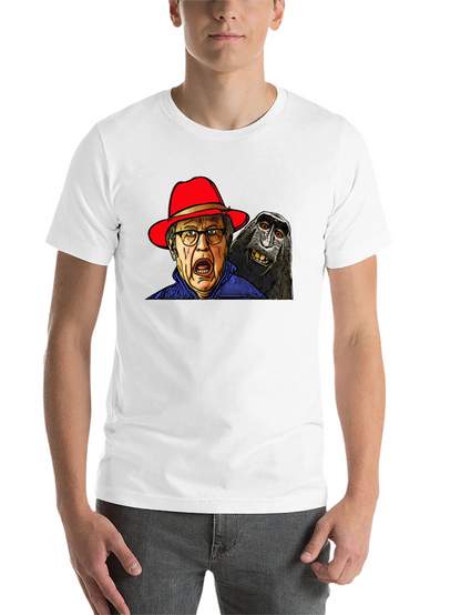 Strange Mens T-Shirt with Monkey