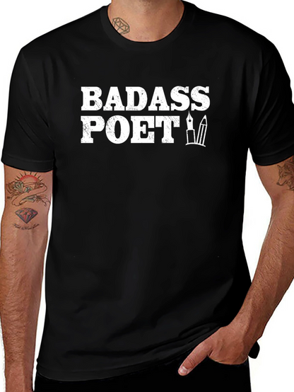 Badass Poet Graphic Tee - Black T-Shirt