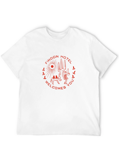 Findon Hotel Graphic Tee - Desert Motif Black T-Shirt