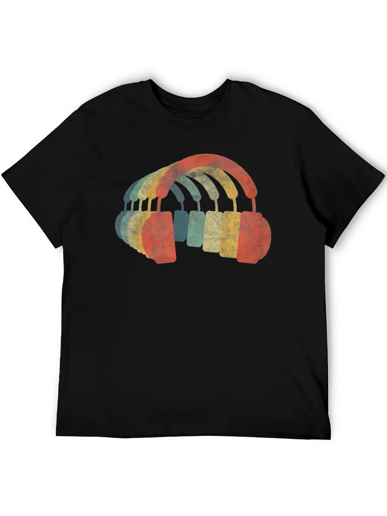 Retro Headphones Graphic T-Shirt - Music Lover Tee