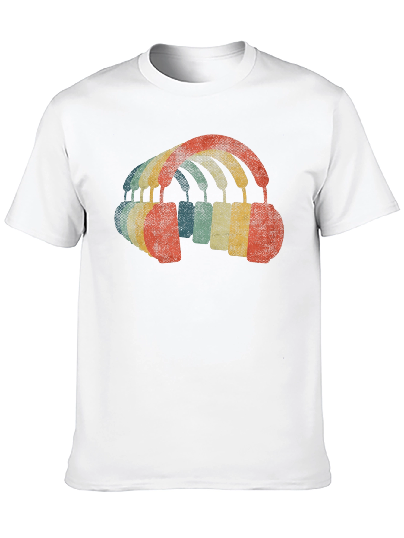Retro Headphones Graphic T-Shirt - Music Lover Tee