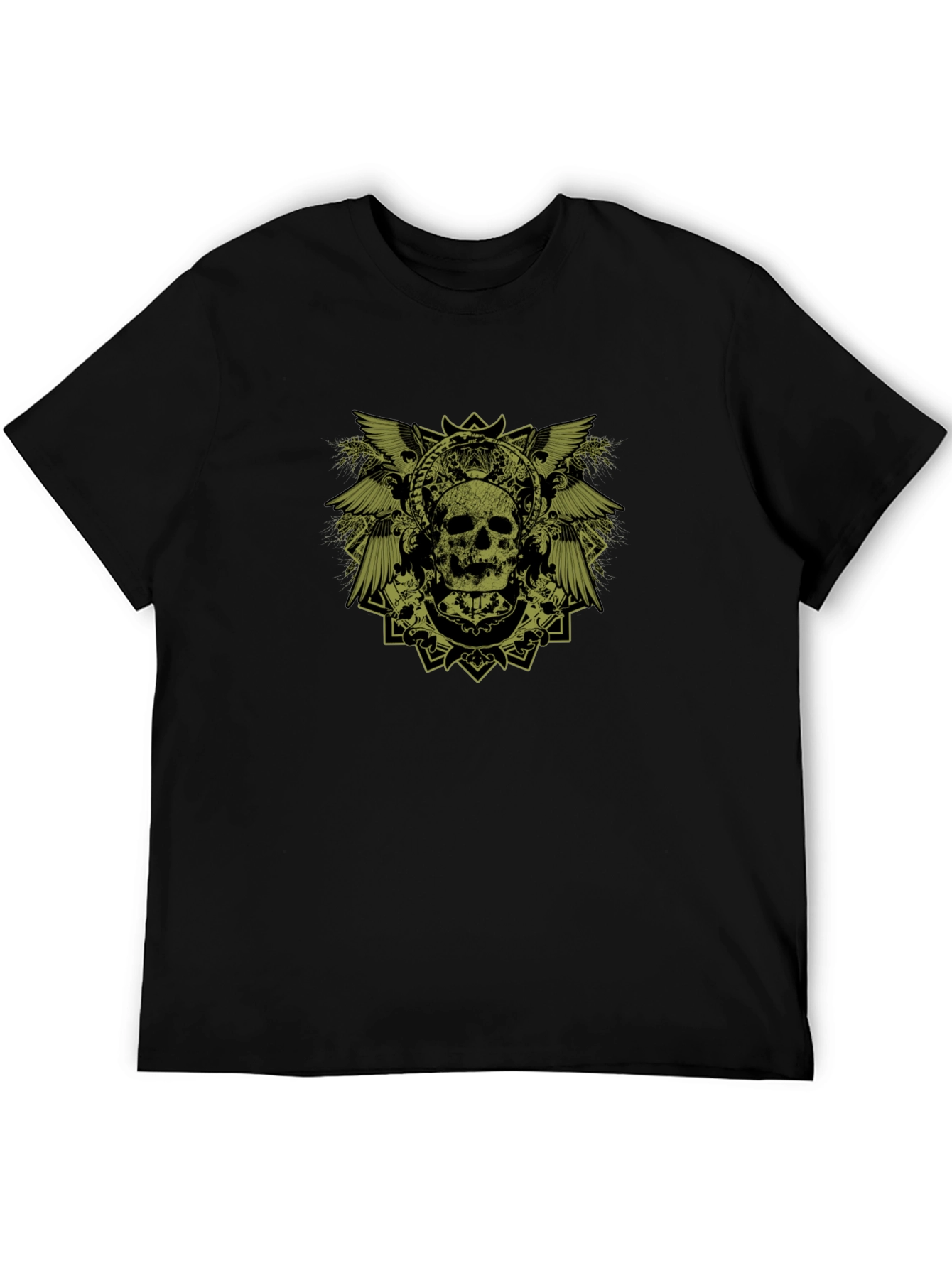 Skull Graphic Print Black T-Shirt