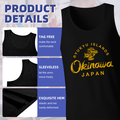 Vintage Okinawa Ryukyu Islands Japan Travel Men Vest
