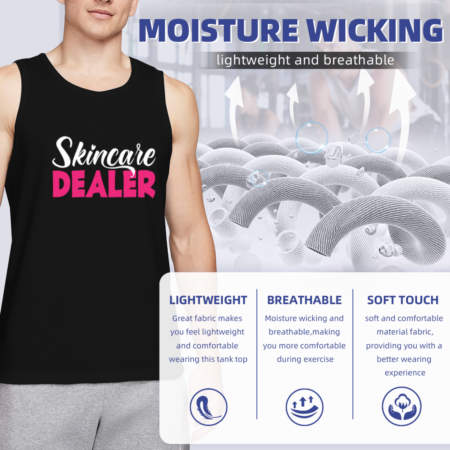 Skincare Dealer Men¡¯s Tank Top | Esthetician Skincare Business Graphic Sleeveless Tee