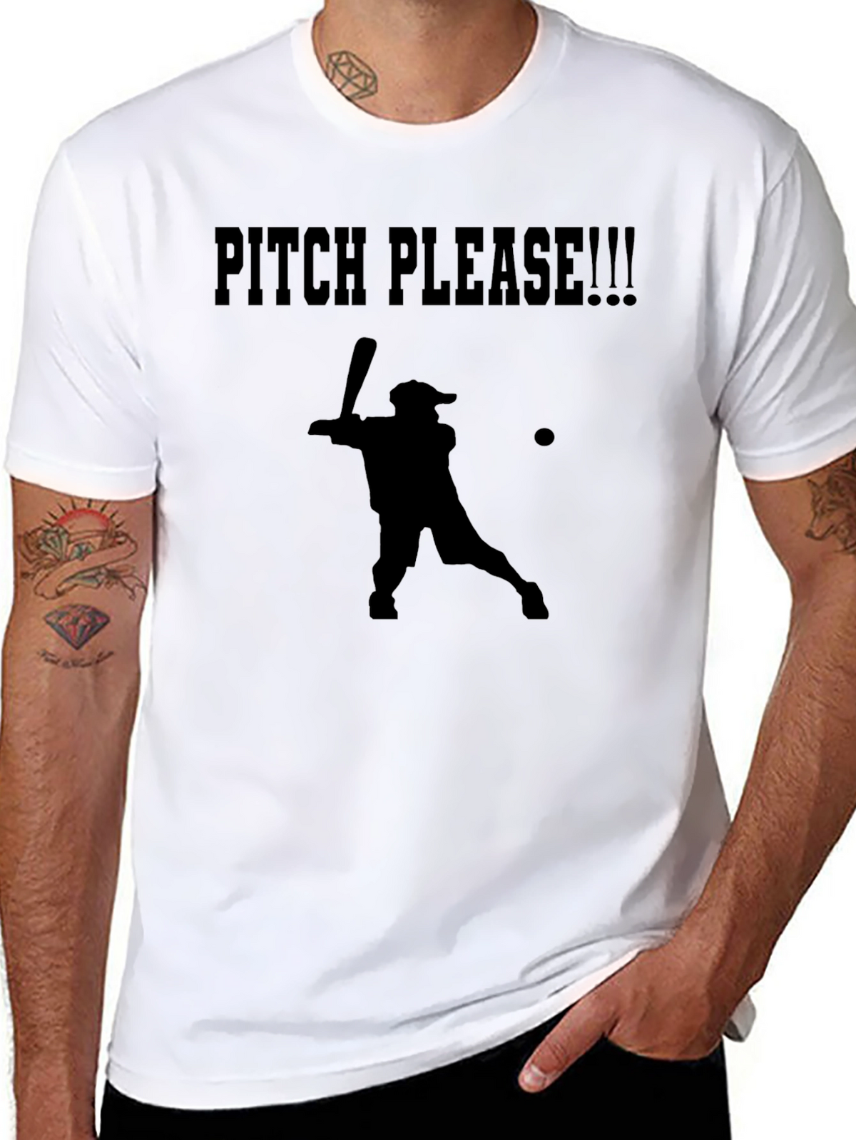 Pitch Please Baseball Graphic T-Shirt