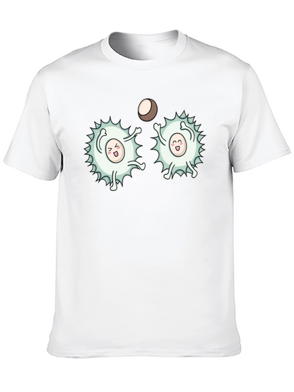 Funny White Blood Cells Playing Ball Black T-Shirt