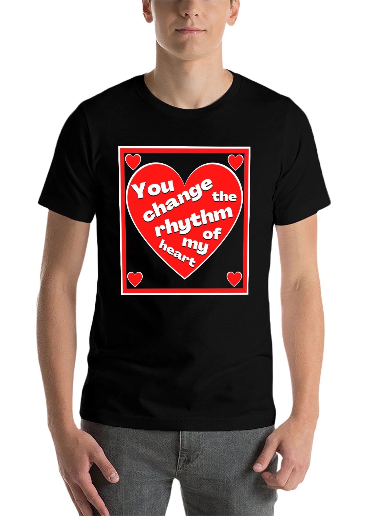 Rhythm of My Heart Graphic Tee - Black