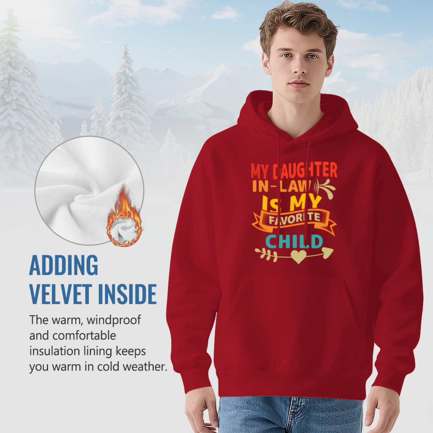 My Daughter In Law Is My Favorite Child Funny Family Red Hoodie, Comfort Daily Wear