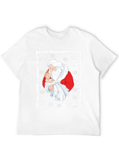 Santa Holding Baby Christmas T-Shirt