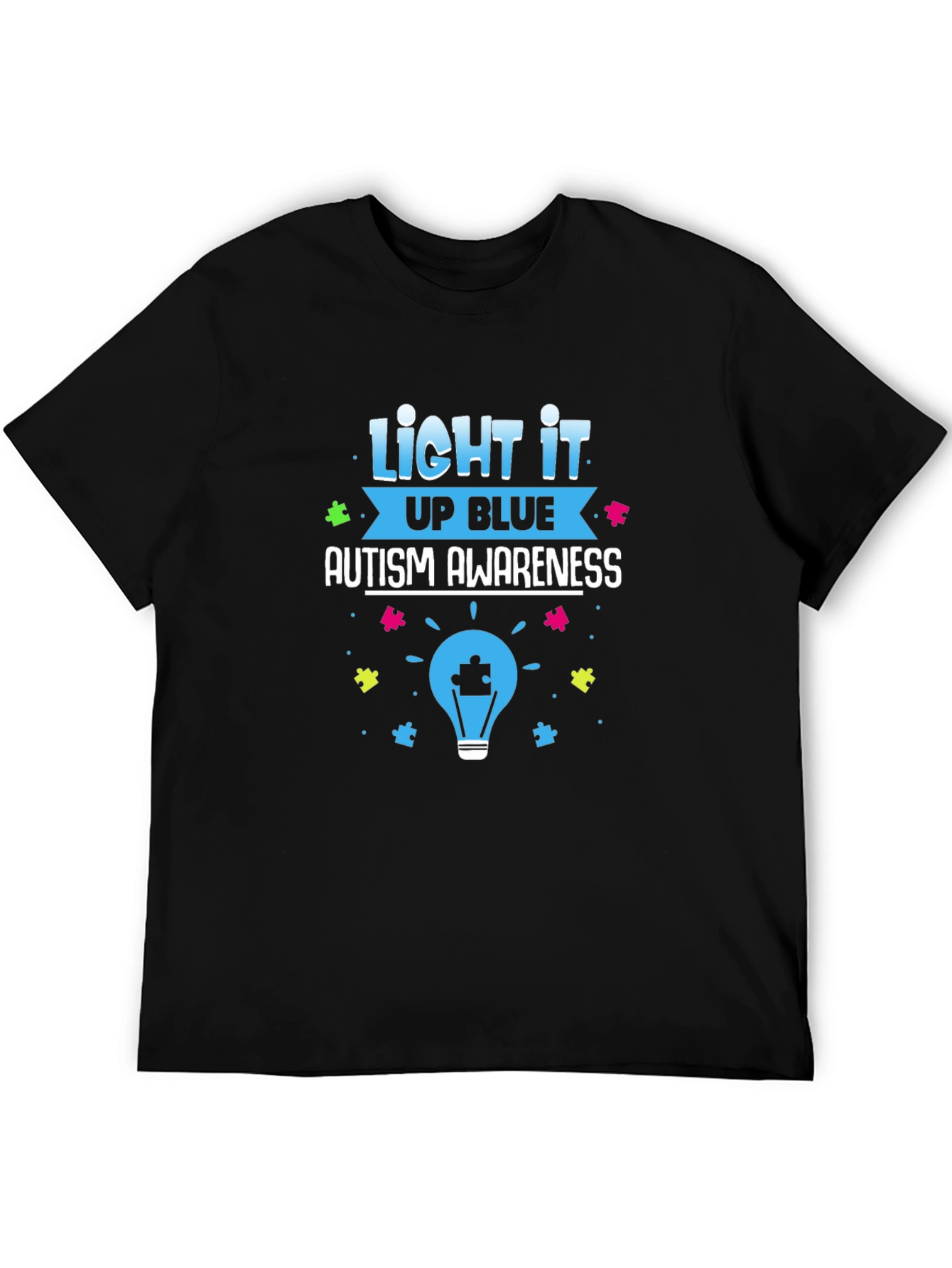 Autism Awareness Light It Up Blue Graphic Tee