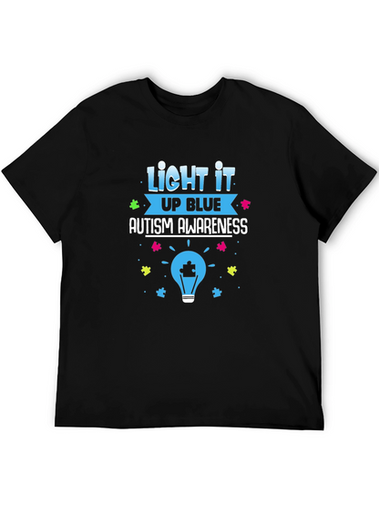 Autism Awareness Light It Up Blue Graphic Tee