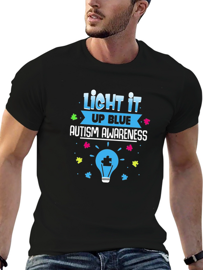 Autism Awareness Light It Up Blue Graphic Tee