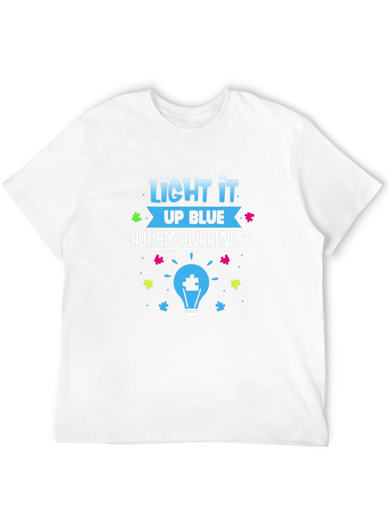 Autism Awareness Light It Up Blue Graphic Tee