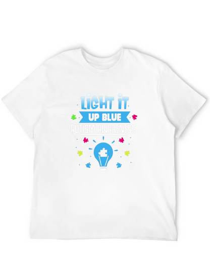 Autism Awareness Light It Up Blue Graphic Tee