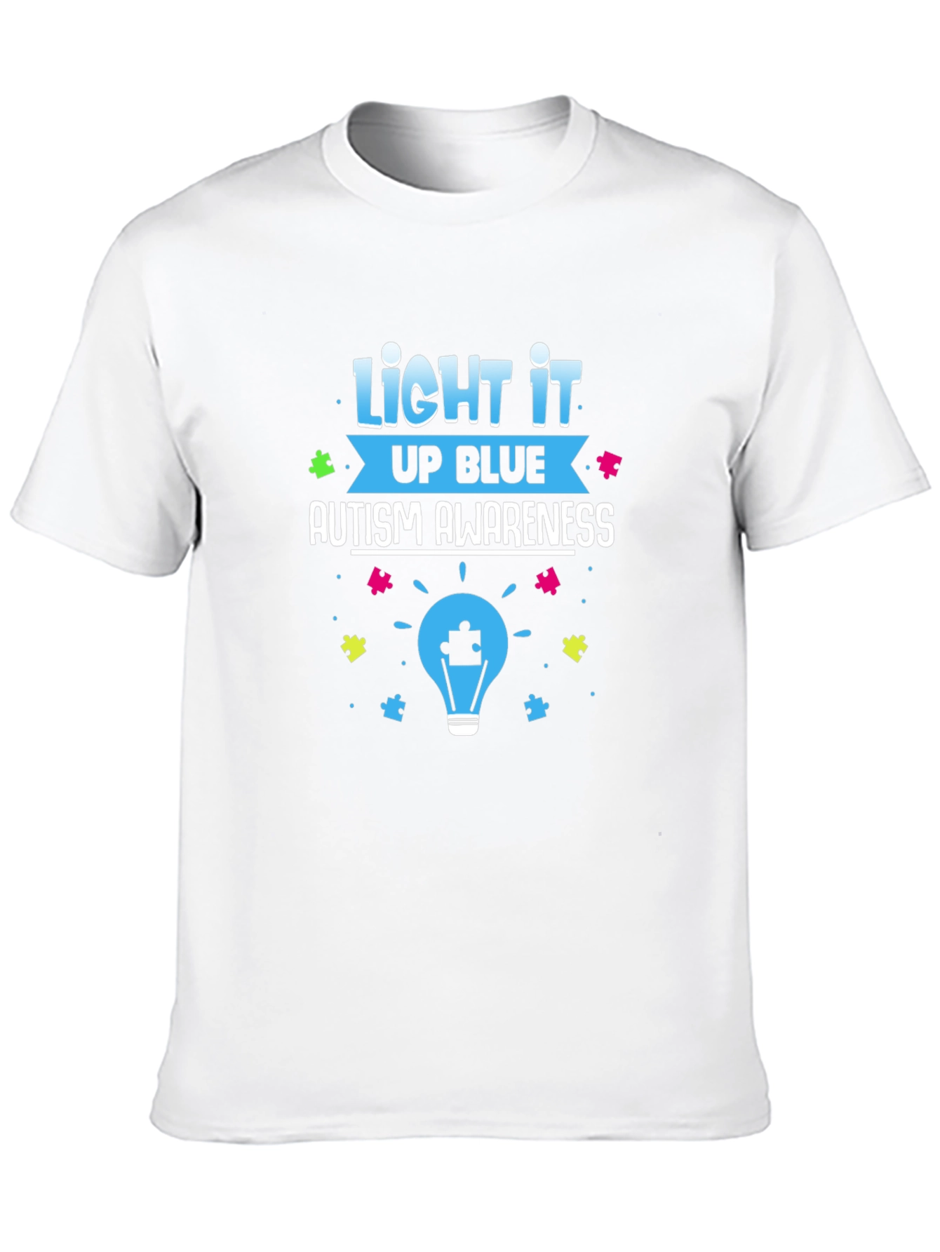 Autism Awareness Light It Up Blue Graphic Tee