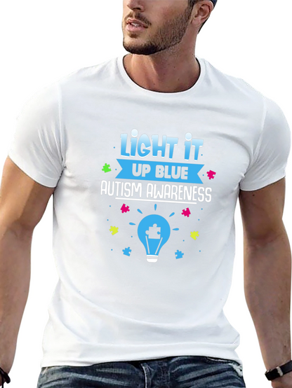 Autism Awareness Light It Up Blue Graphic Tee