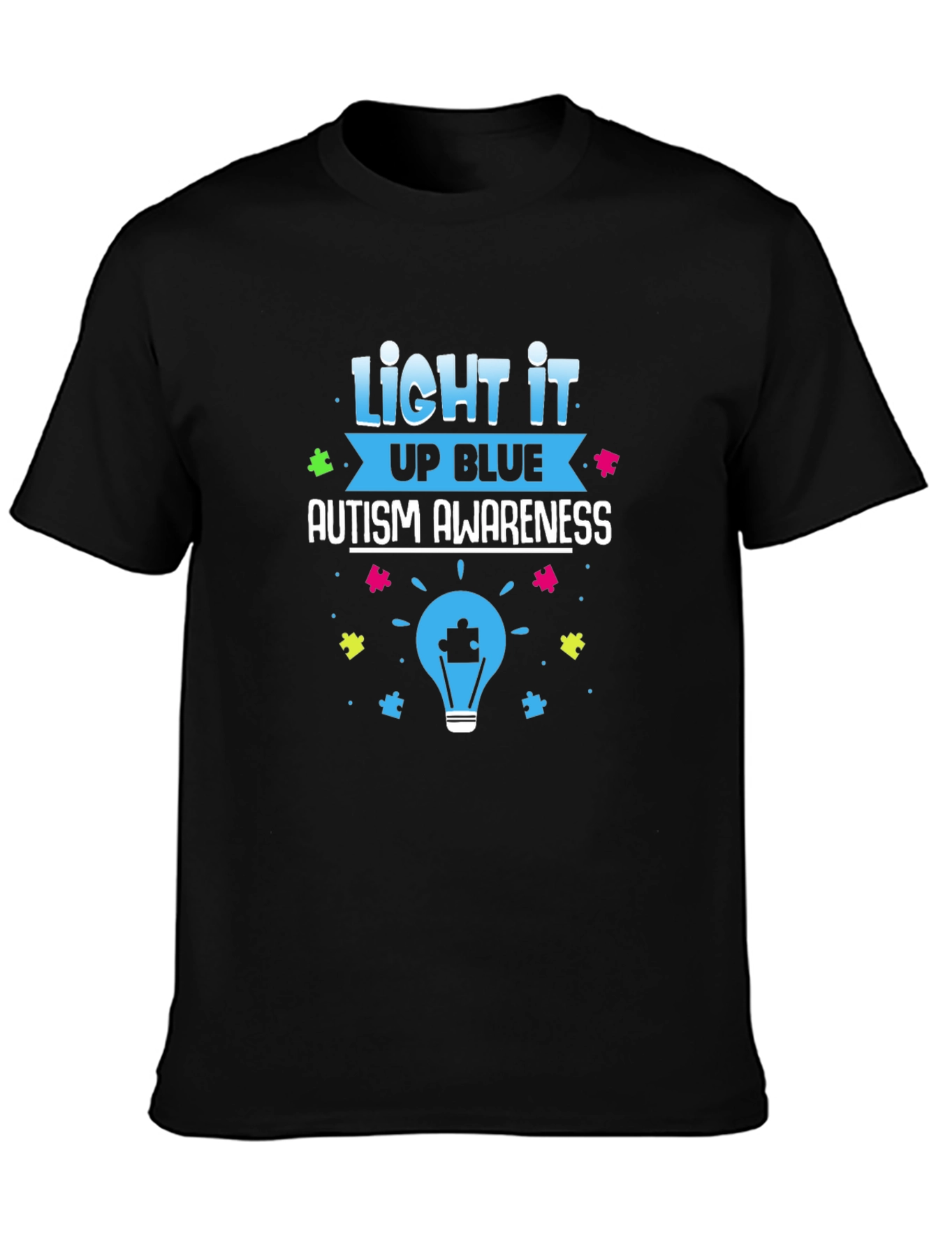 Autism Awareness Light It Up Blue Graphic Tee
