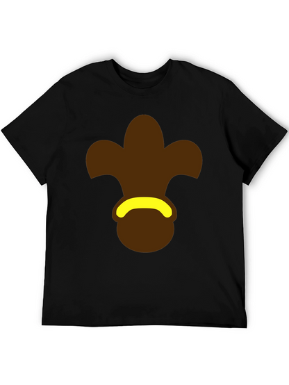 Brown Fleur-de-Lis Black T-Shirt