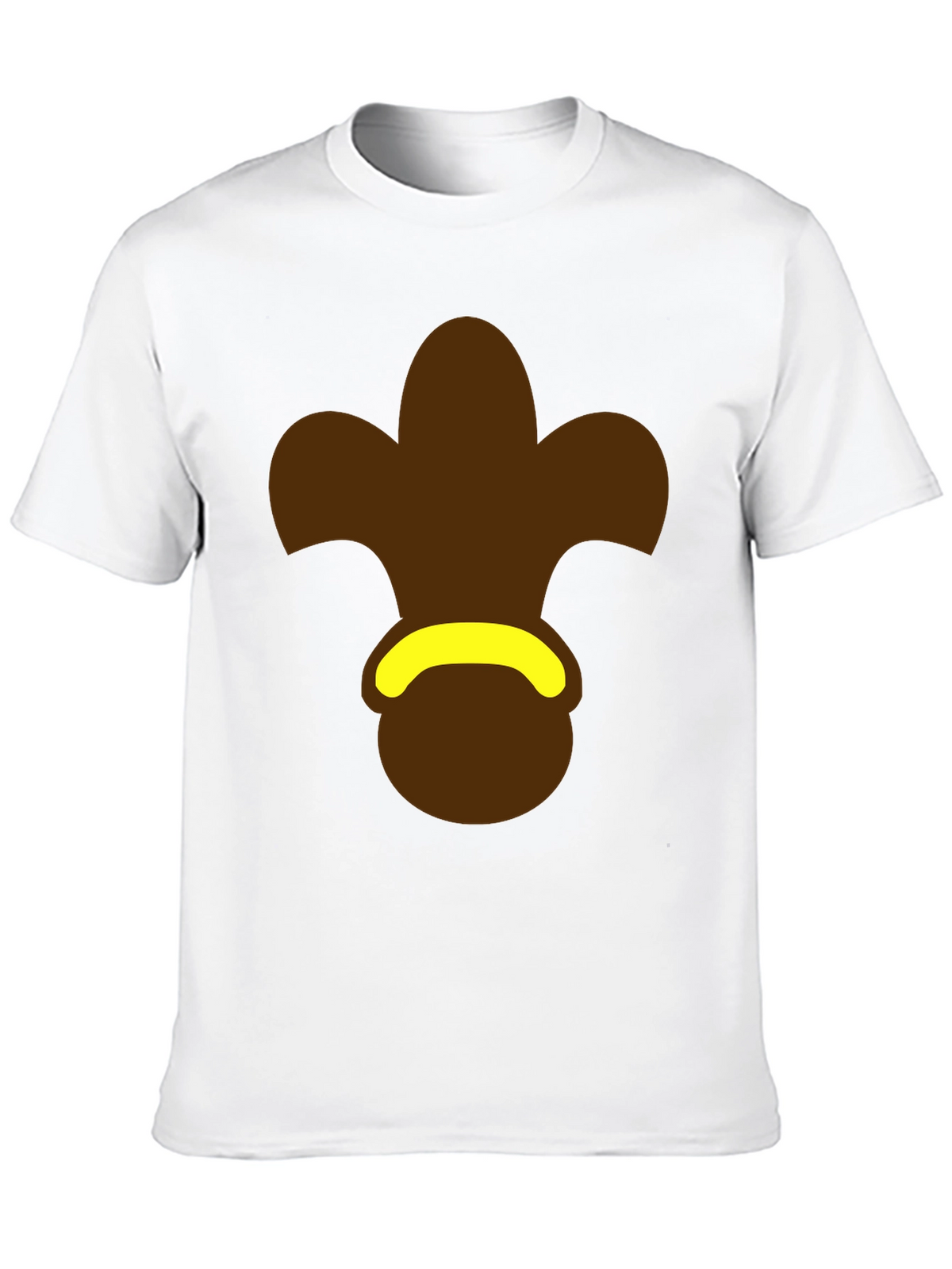 Brown Fleur-de-Lis Black T-Shirt