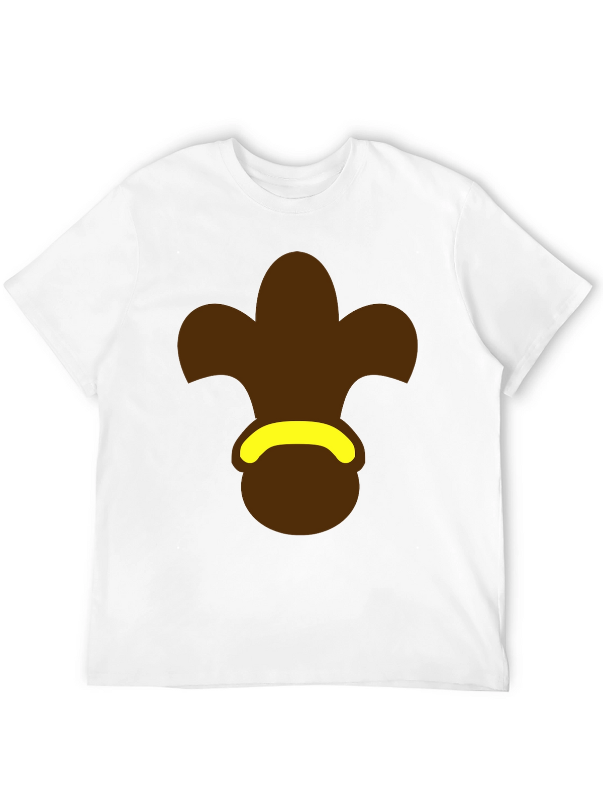 Brown Fleur-de-Lis Black T-Shirt