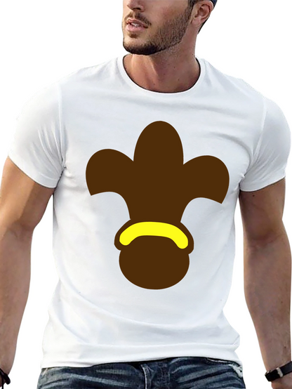 Brown Fleur-de-Lis Black T-Shirt