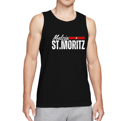 Maloja St.Moritz Swiss Ski Resort Mens Tank Top